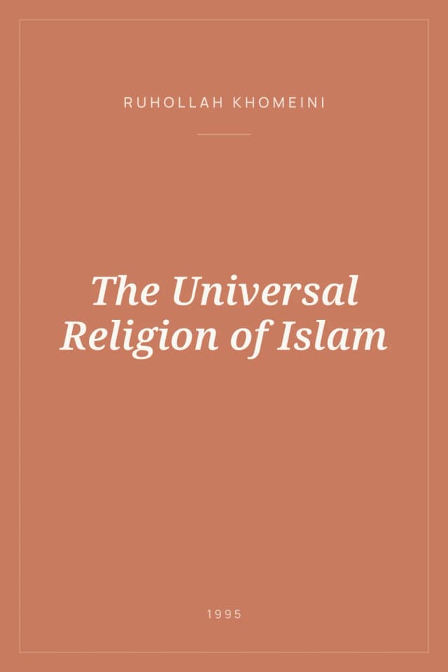 Portada de The Universal Religion of Islam