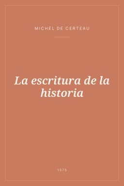 Portada de La escritura de la historia