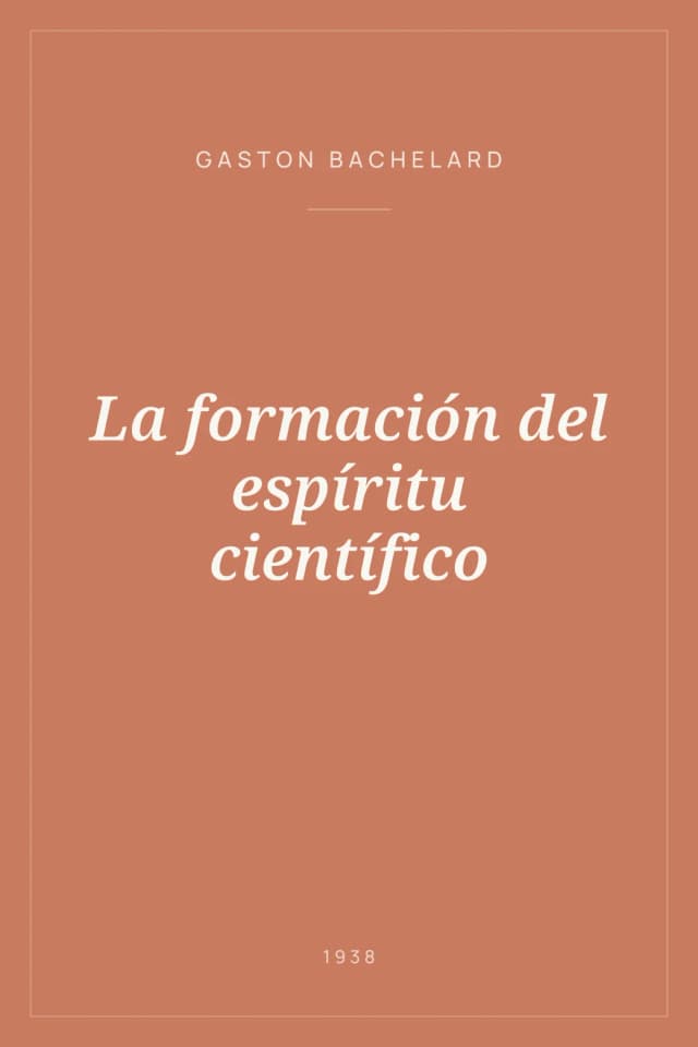 Portada de La formación del espíritu científico