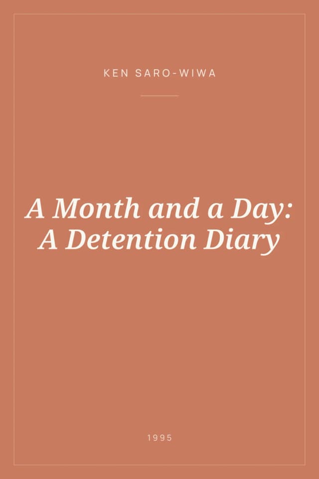 Portada de A Month and a Day: A Detention Diary