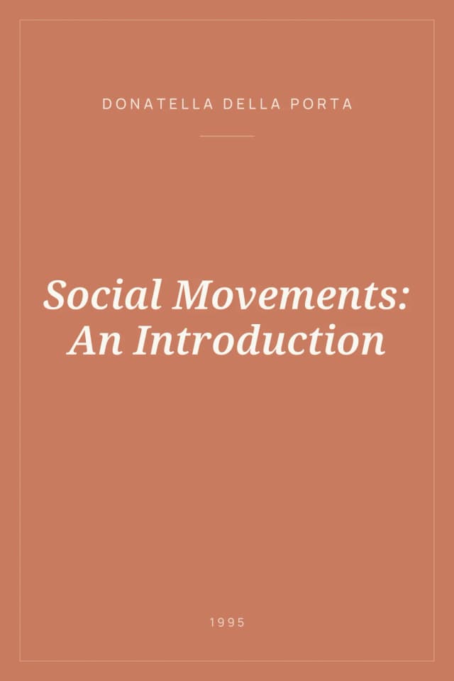 Portada de Social Movements: An Introduction