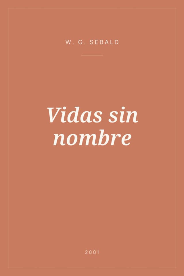 Portada de Vidas sin nombre