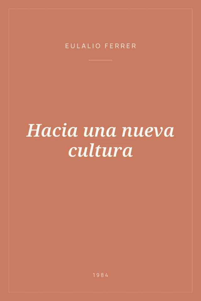 Portada de Hacia una nueva cultura