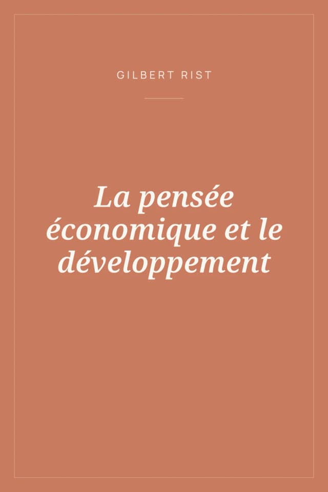 Portada de La pensée économique et le développement