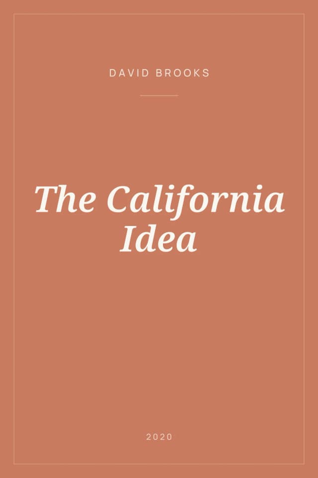 Portada de The California Idea