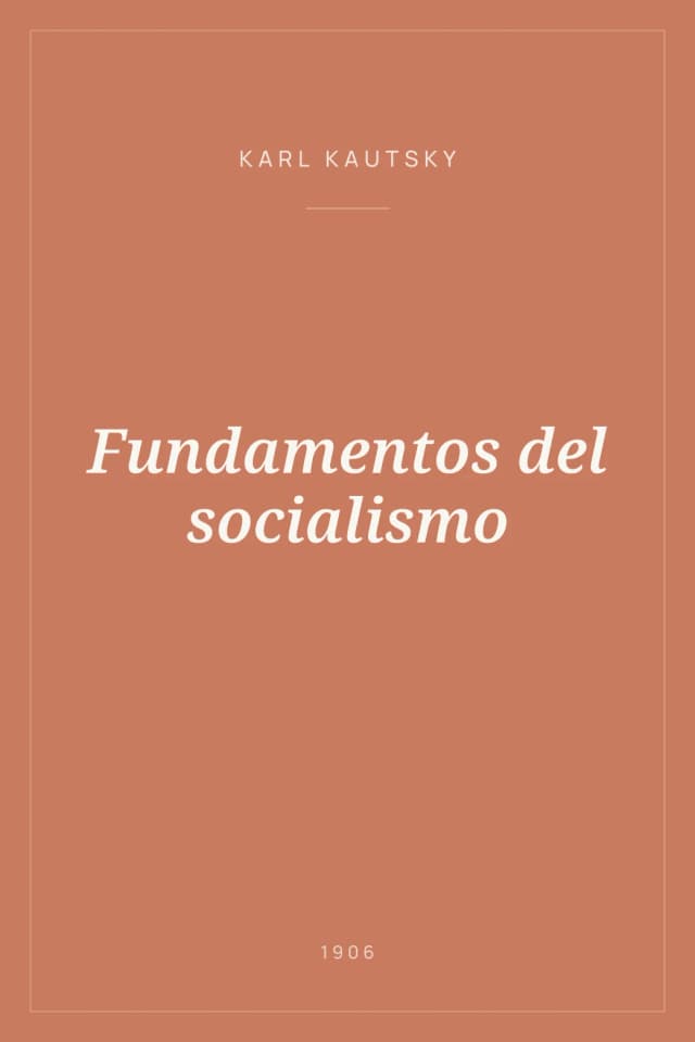 Portada de Fundamentos del socialismo