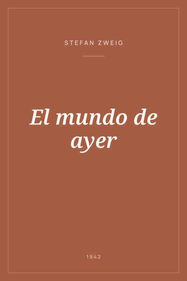 Portada de El mundo de ayer