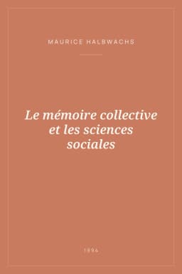 Portada de Le mémoire collective et les sciences sociales