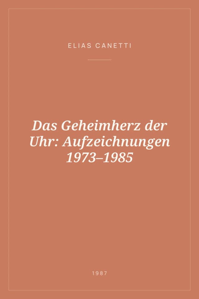 Portada de Das Geheimherz der Uhr: Aufzeichnungen 1973–1985