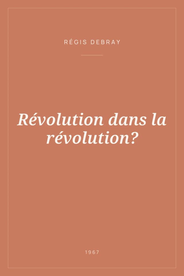 Portada de Révolution dans la révolution?