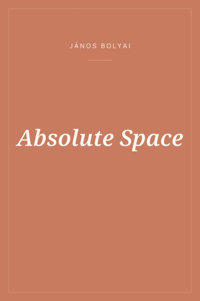 Portada de Absolute Space