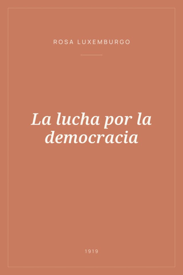 Portada de La lucha por la democracia