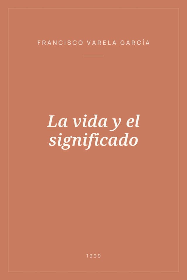 Portada de La vida y el significado