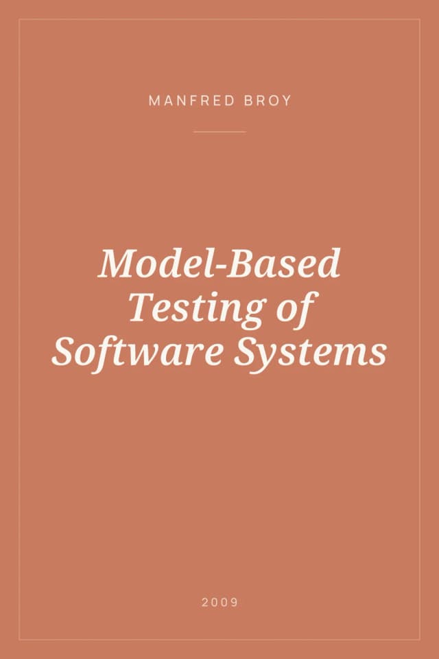 Portada de Model-Based Testing of Software Systems