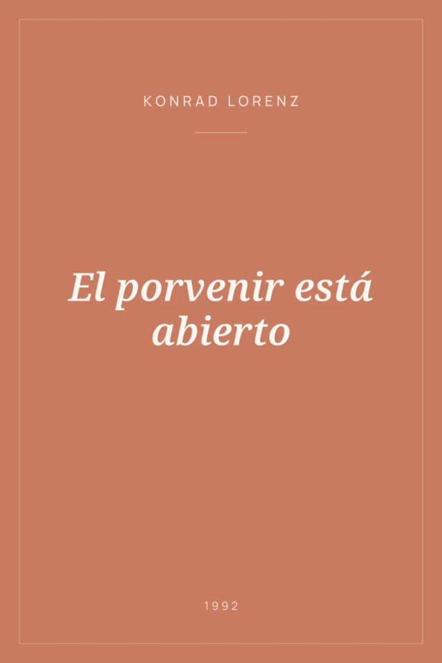Portada de El porvenir está abierto