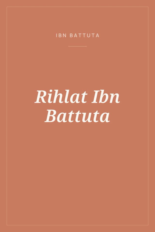 Portada de Rihlat Ibn Battuta