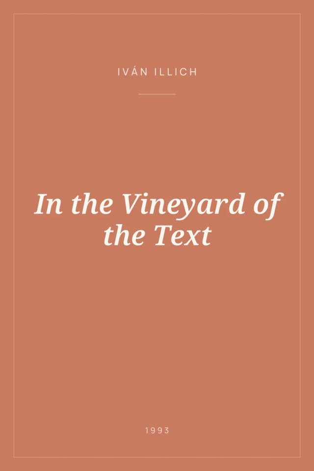 Portada de In the Vineyard of the Text
