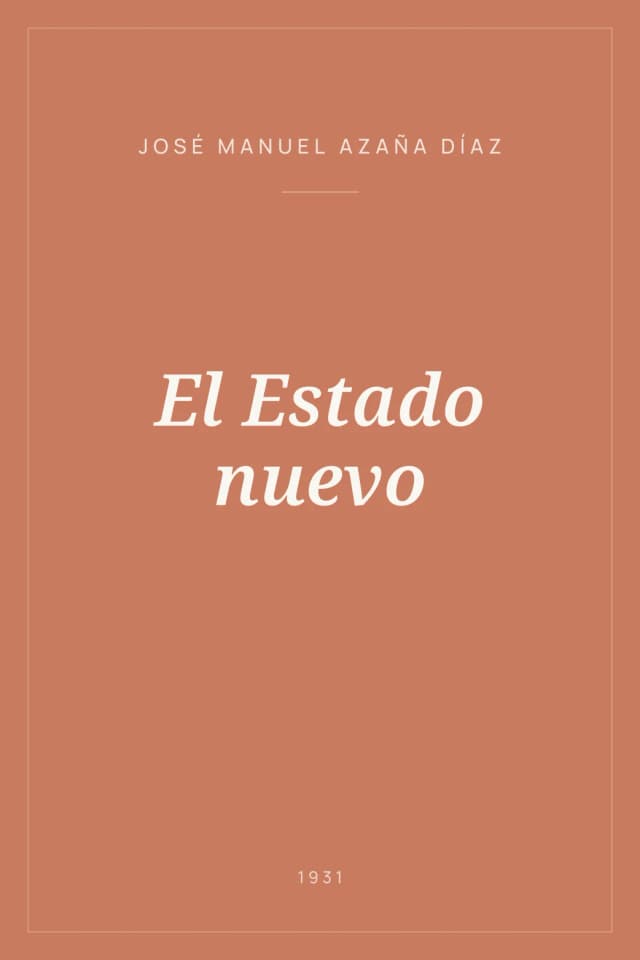 Portada de El Estado nuevo