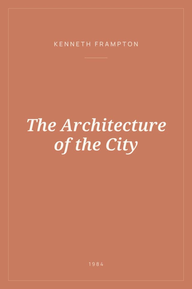 Portada de The Architecture of the City