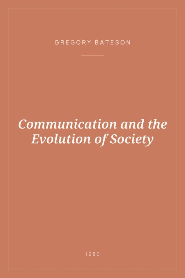 Portada de Communication and the Evolution of Society