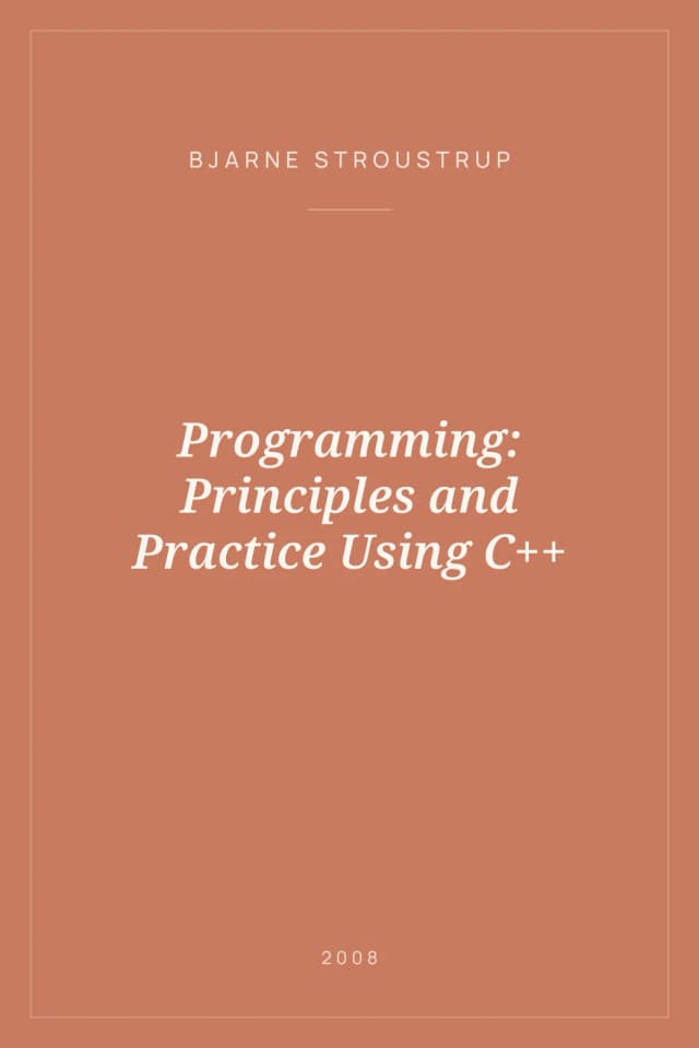 Portada de Programming: Principles and Practice Using C++