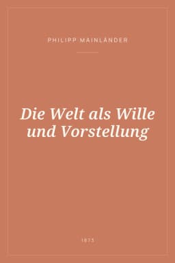 Portada de Die Welt als Wille und Vorstellung