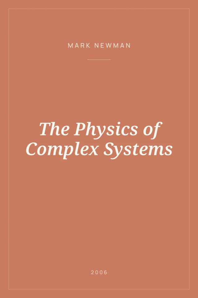 Portada de The Physics of Complex Systems