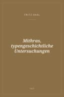 Portada de Mithras, typengeschichtliche Untersuchungen