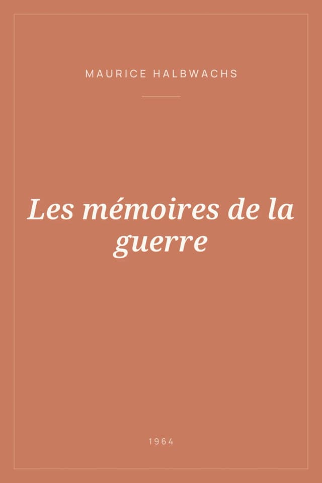 Portada de Les mémoires de la guerre