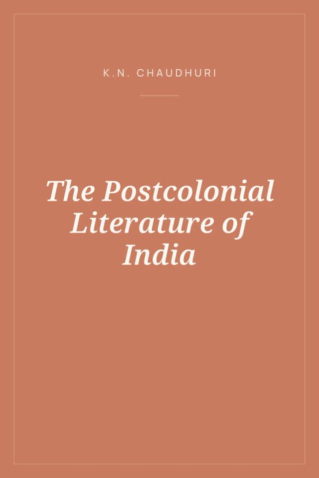 Portada de The Postcolonial Literature of India