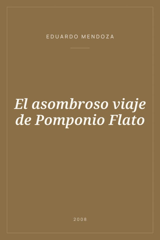 Portada de El asombroso viaje de Pomponio Flato