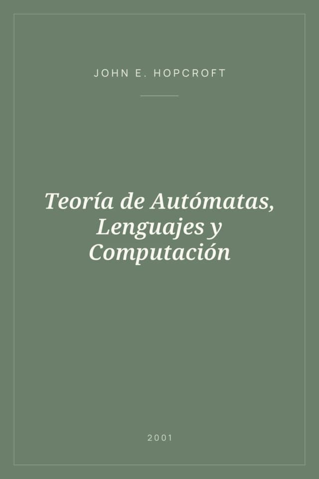 Portada de Teoría de Autómatas, Lenguajes y Computación