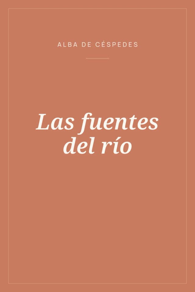 Portada de Las fuentes del río