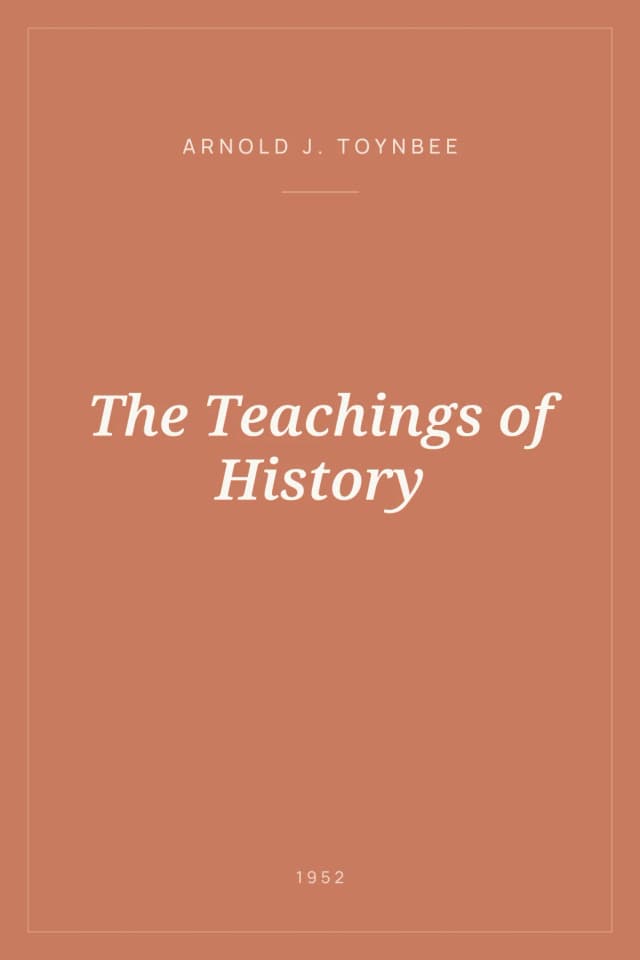 Portada de The Teachings of History