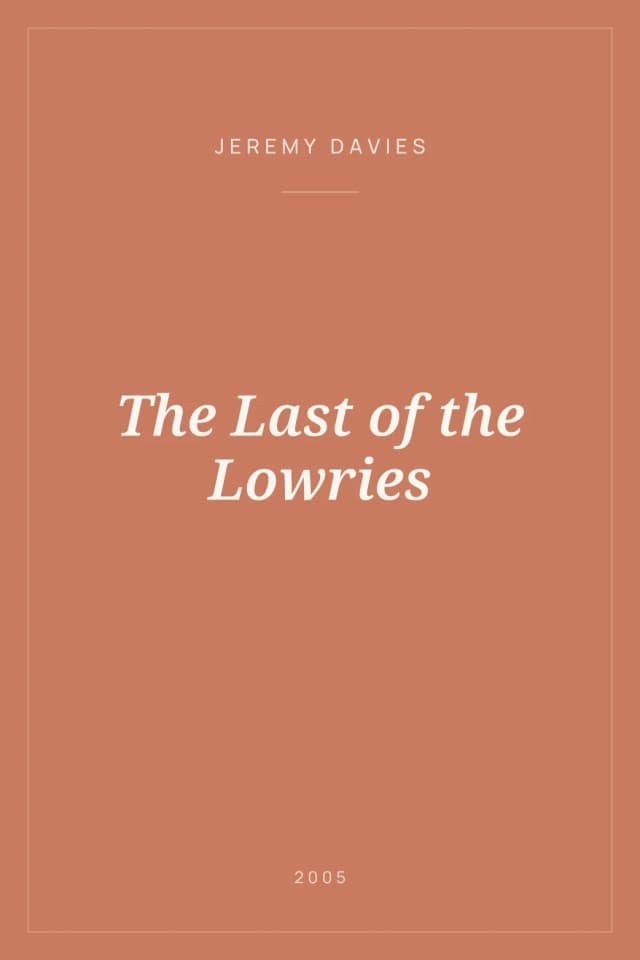 Portada de The Last of the Lowries