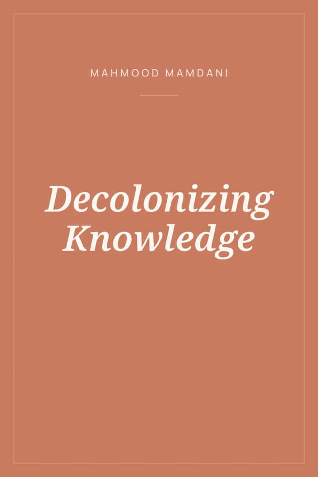 Portada de Decolonizing Knowledge