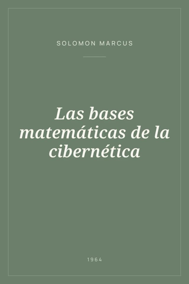 Portada de Las bases matemáticas de la cibernética