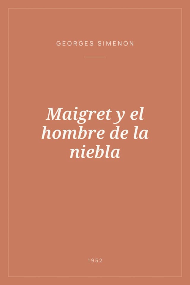 Portada de Maigret y el hombre de la niebla