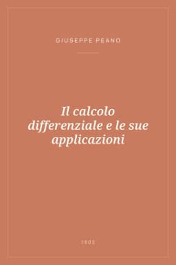 Portada de Il calcolo differenziale e le sue applicazioni