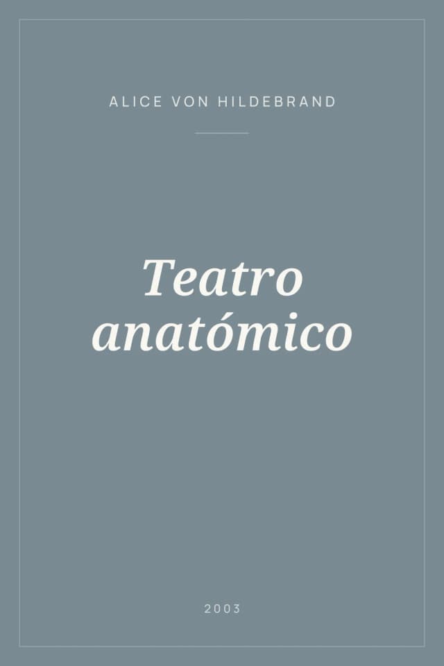 Portada de Teatro anatómico