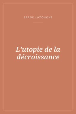 Portada de L’utopie de la décroissance