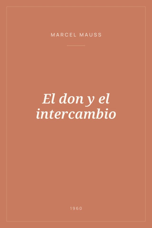 Portada de El don y el intercambio