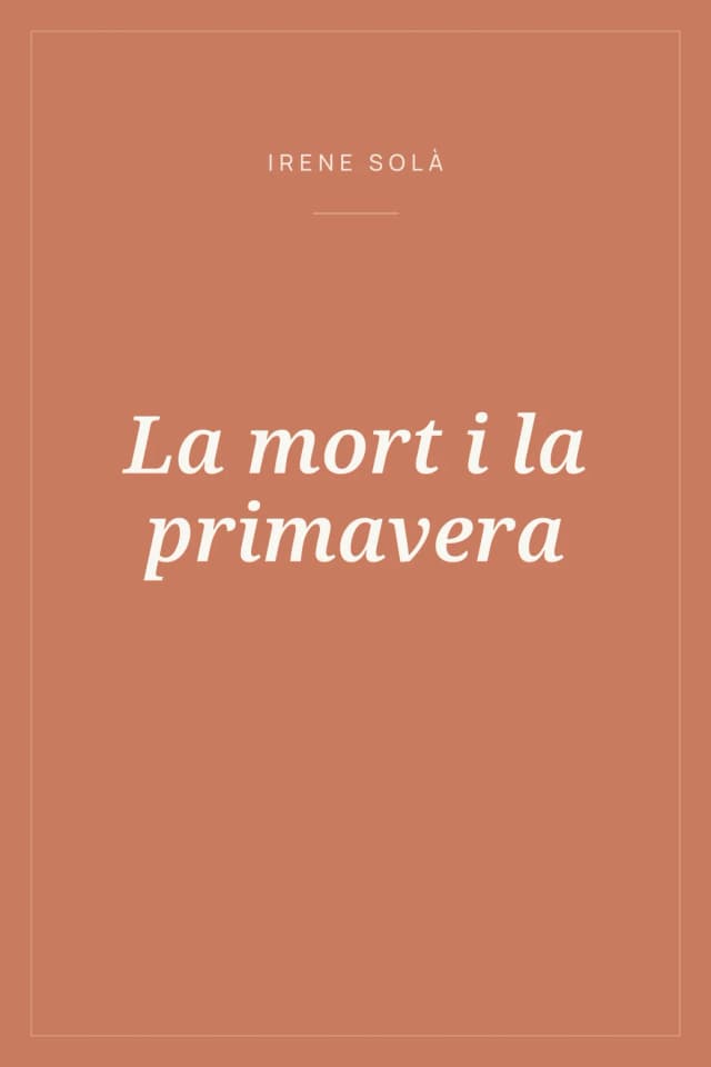 Portada de La mort i la primavera