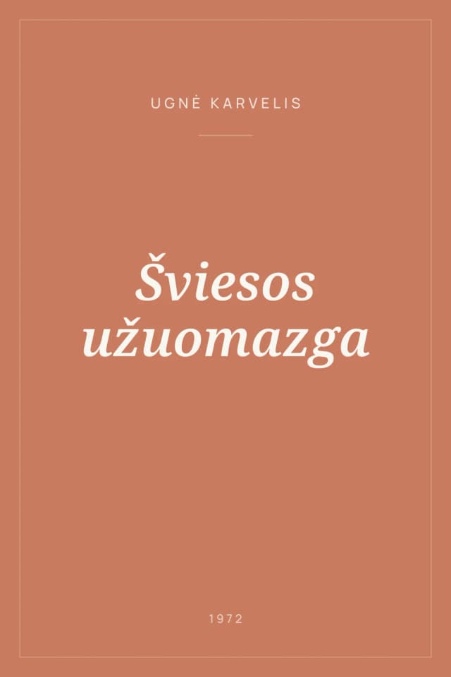 Portada de Šviesos užuomazga