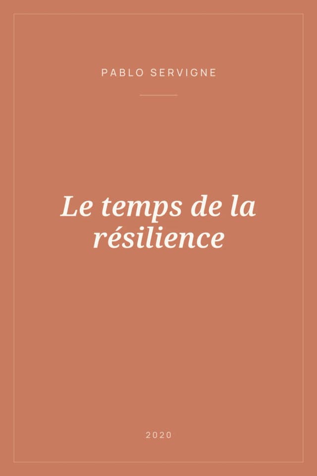 Portada de Le temps de la résilience