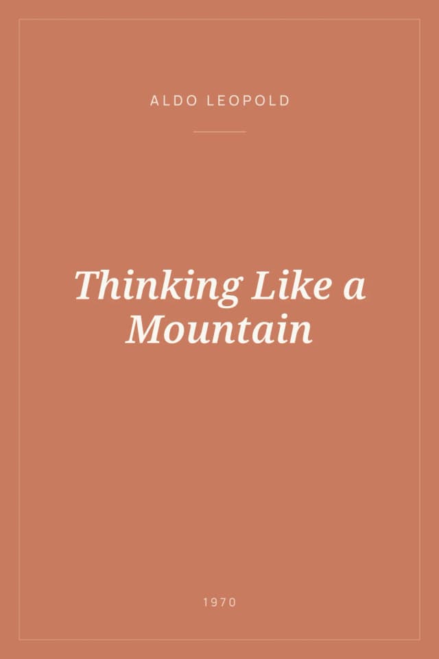 Portada de Thinking Like a Mountain