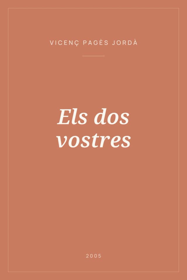 Portada de Els dos vostres