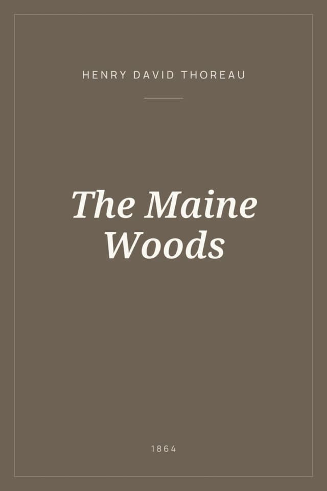 Portada de The Maine Woods