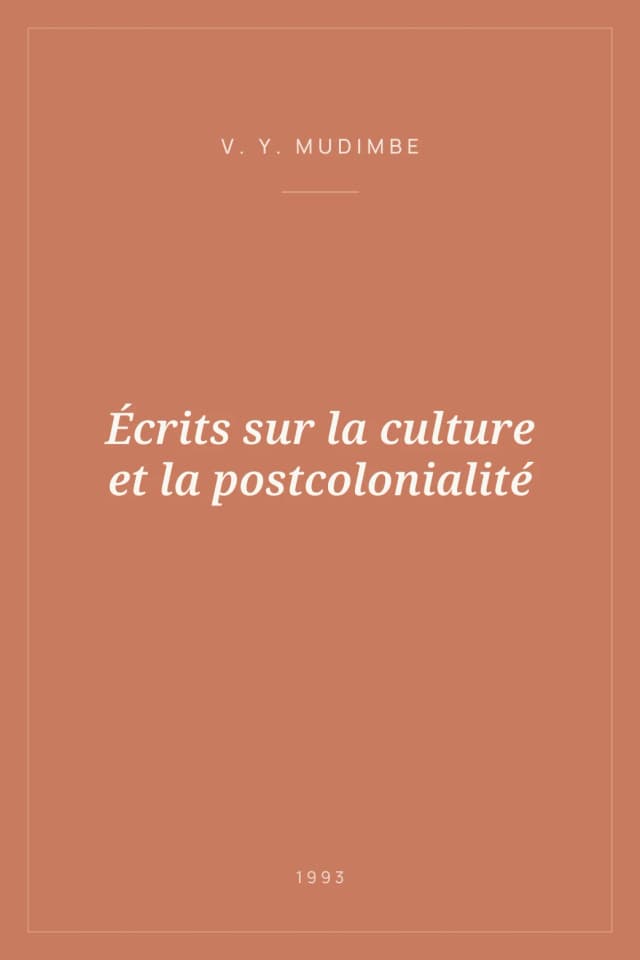 Portada de Écrits sur la culture et la postcolonialité