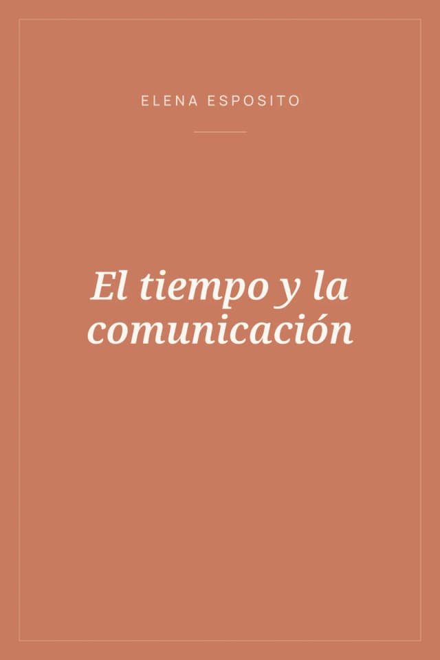 Portada de El tiempo y la comunicación